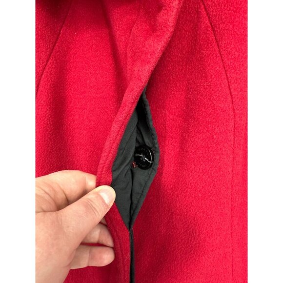 Soia & Kyo - Jenna Slim-Fit Wool Coat in Crimson Size L - Picture 4 of 13